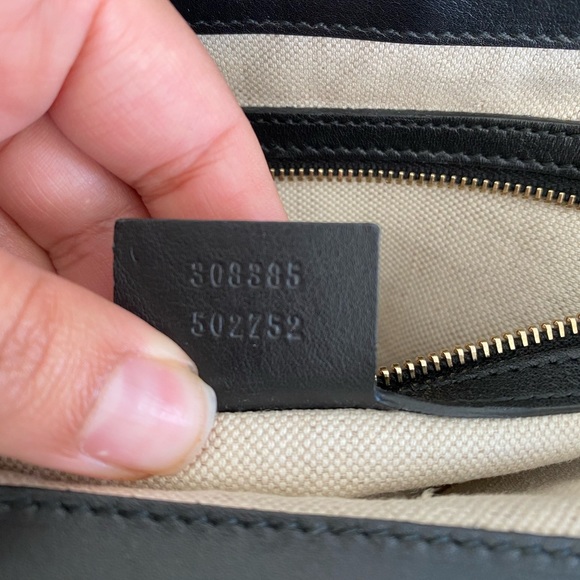 Black Gucci Bamboo Handle Purse - Picture 10 of 15